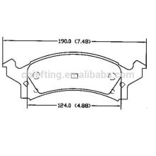 auto spare part D506 12510005 for Buick Chevrolet Pontiac Oldsmobile auto-boss brake pad